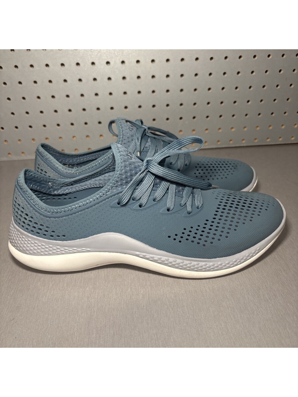 Crocs Literide 360 Pacer Shoes Mens Sz 11 Blue Sneakers Lace Up Tennis Walking